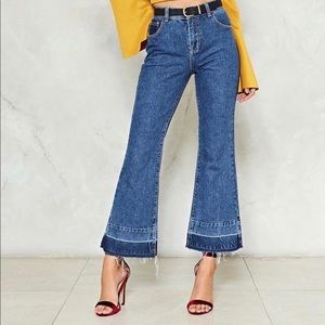 Nasty Gal Redial cropped flare jeans